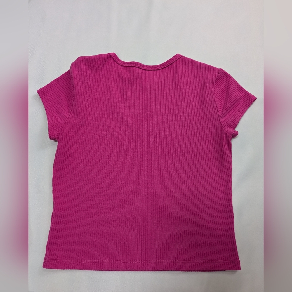 Lulus Crew Neck Short Sleeve Ribbed Top - Picture 3 of 3